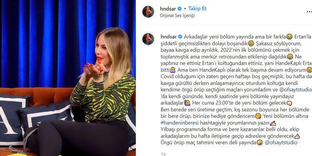Hande Sarıoğlu, Ertan Süzgün ile ayrıldıklarını duyurdu!